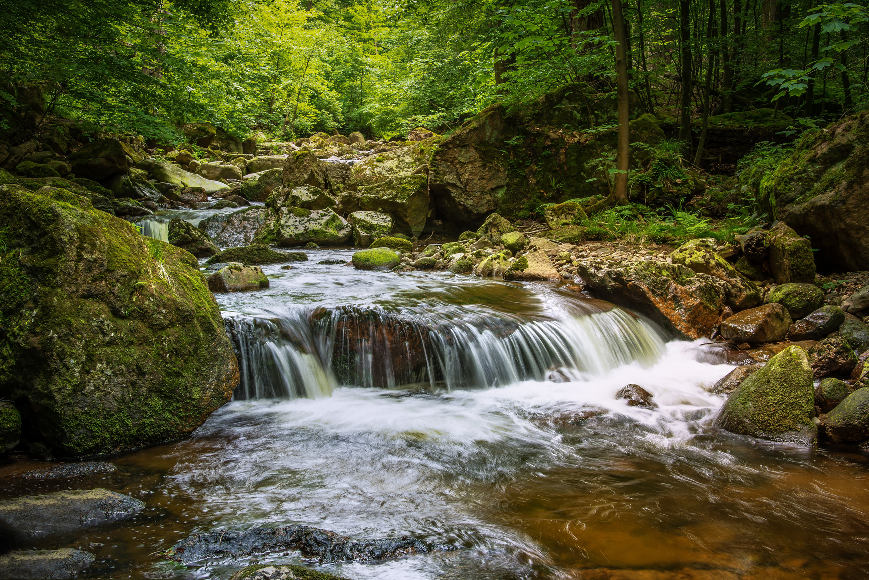 Waterfalls And River Landscape