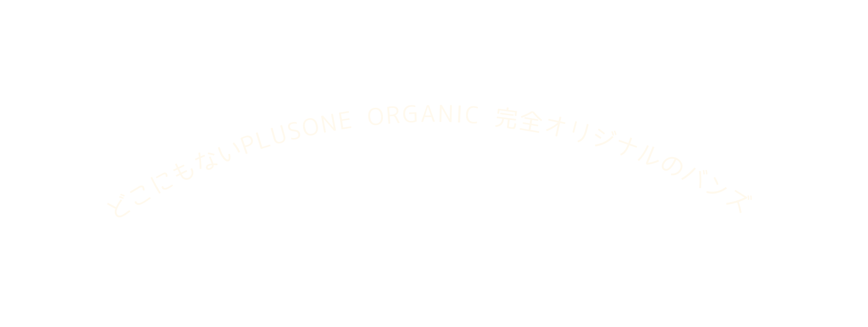 どこにもないplusone organic 完全オリジナルのバンズ